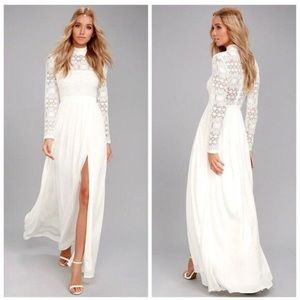Lulu’s Mock Neck Lace Dress